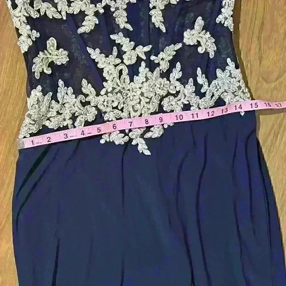 Glow By Colors Womens Corset Sequin Semi Sheer Strapless Jovani Evening Dress 6 - Picture 8 of 16